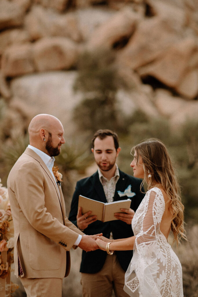 Wedding ceremony in Joshua Tree National Park