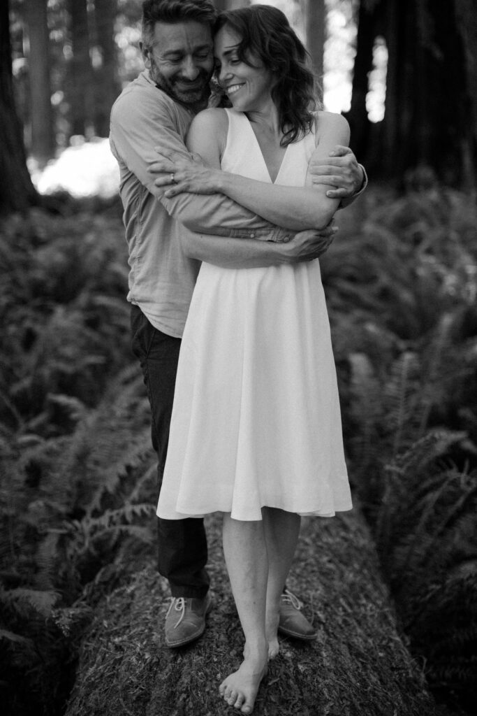 Forest engagement photos in Humboldt Redwoods State Park of California