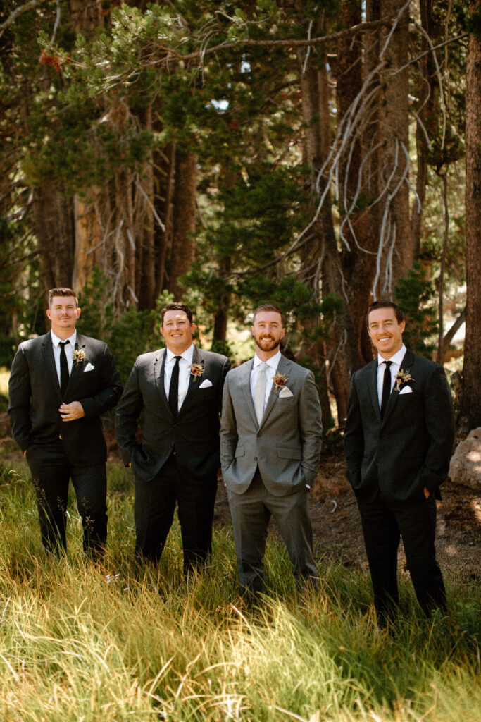 Groom and groomsmen captured by Taylor Mccutchan - Adventure elopement photographer