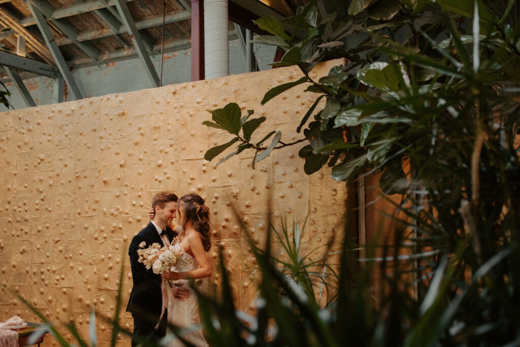 Bride and groom portraits from Millwick wedding in downtown LA captured by Taylor Mccutchan - Los Angeles wedding photographer.