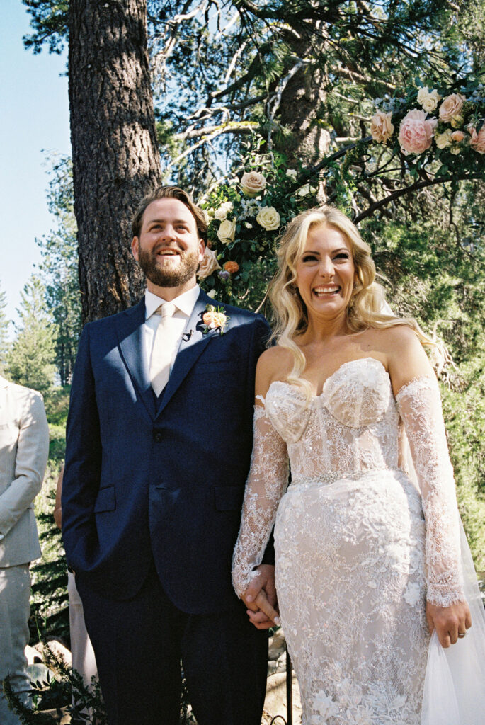 Outdoor wedding ceremony at Dancing Pines venue in California