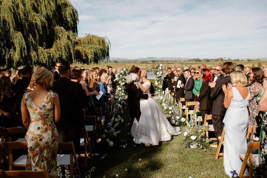 Wedding ceremony photos from a Sonoma Valley wedding at The Barn at Harrow Cellars 