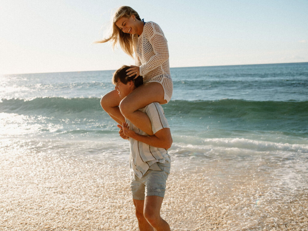 Couple on the beach in Hawaii