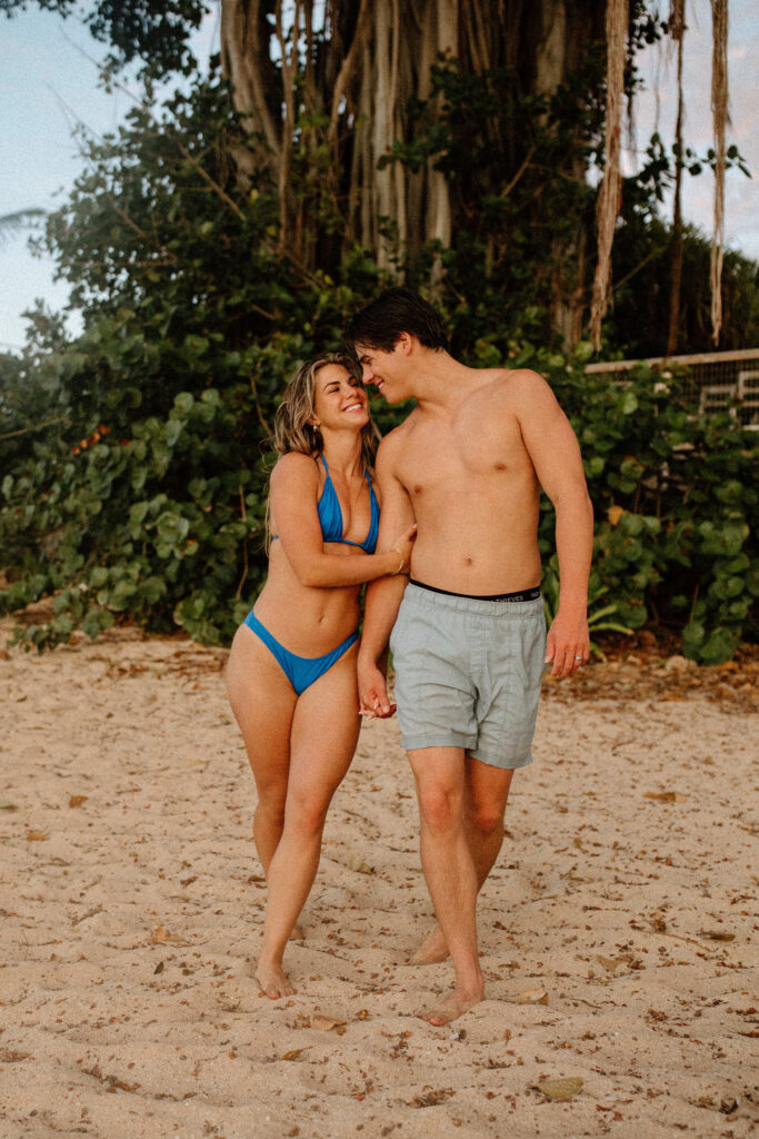 Couple on the beach in Hawaii