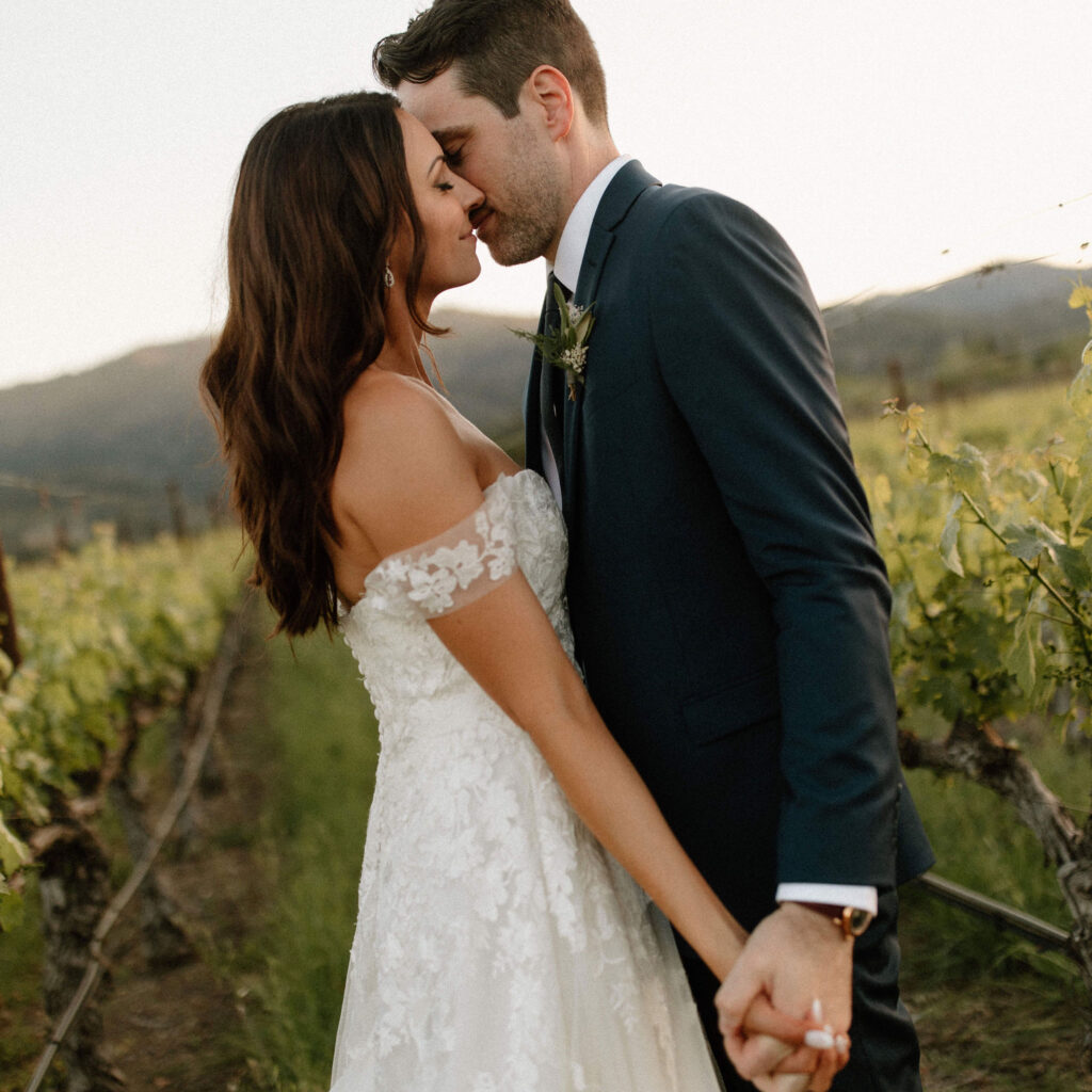 Bride and groom portraits from Tre Posti wedding in The Napa Valley