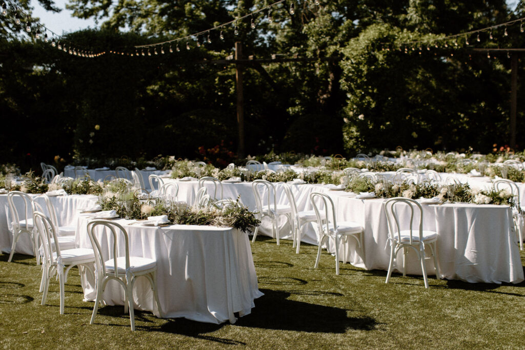 Tre Posti wedding in the Napa Valley reception décor