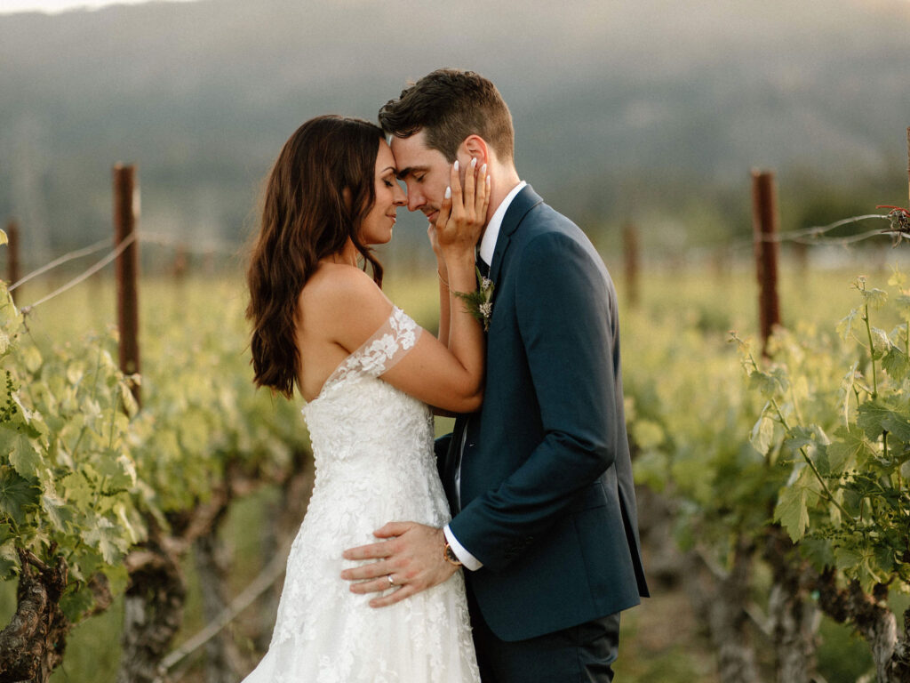 Bride and groom portraits from Tre Posti wedding in The Napa Valley