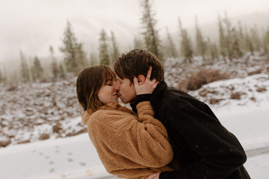 Couples winter engagement session