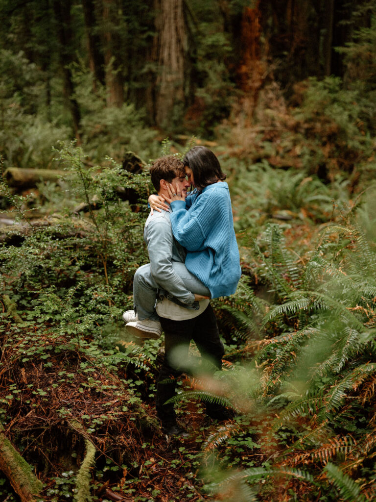 Redwood engagement photos in Humboldt, California