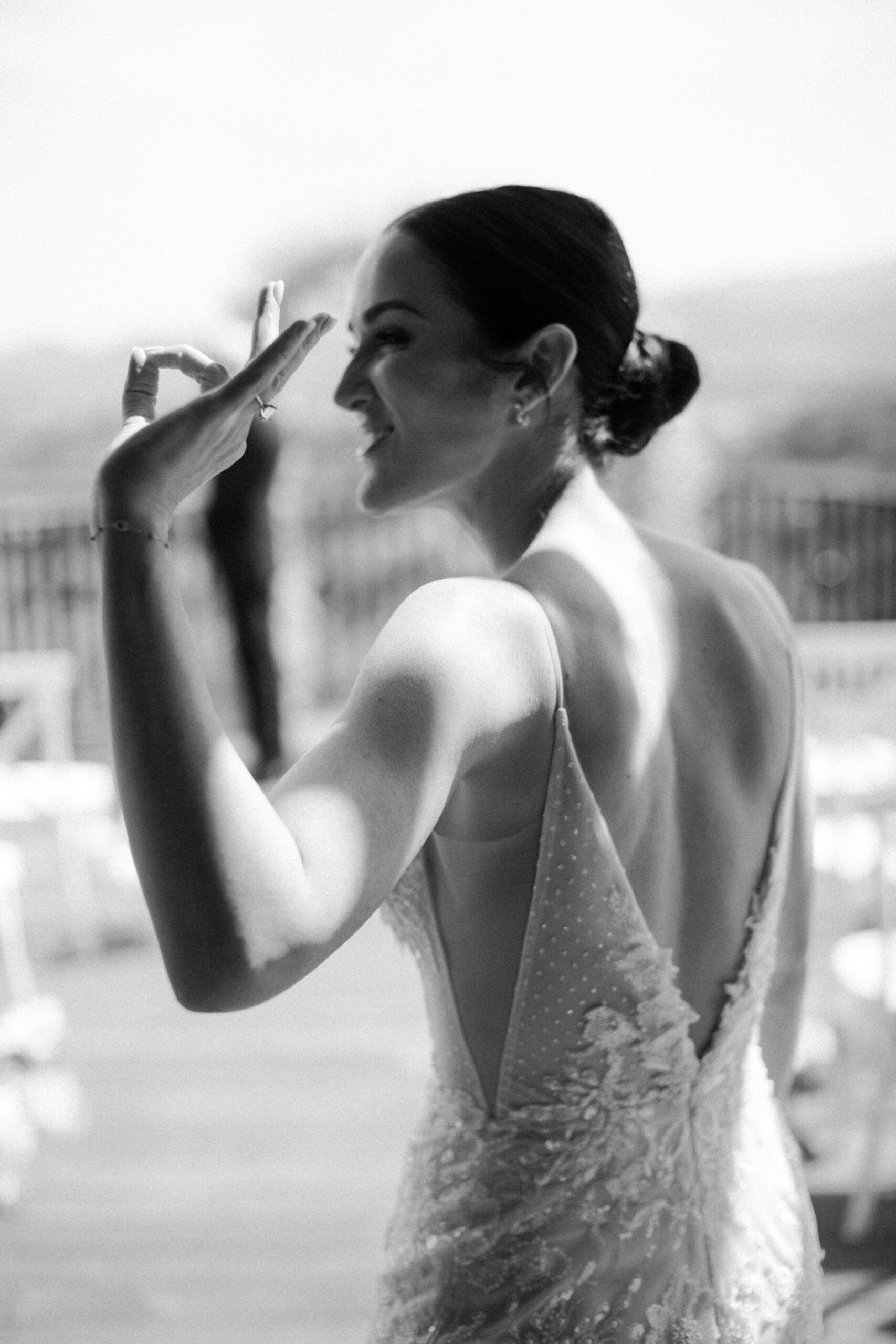 bride enters her dreamy wedding ceremony