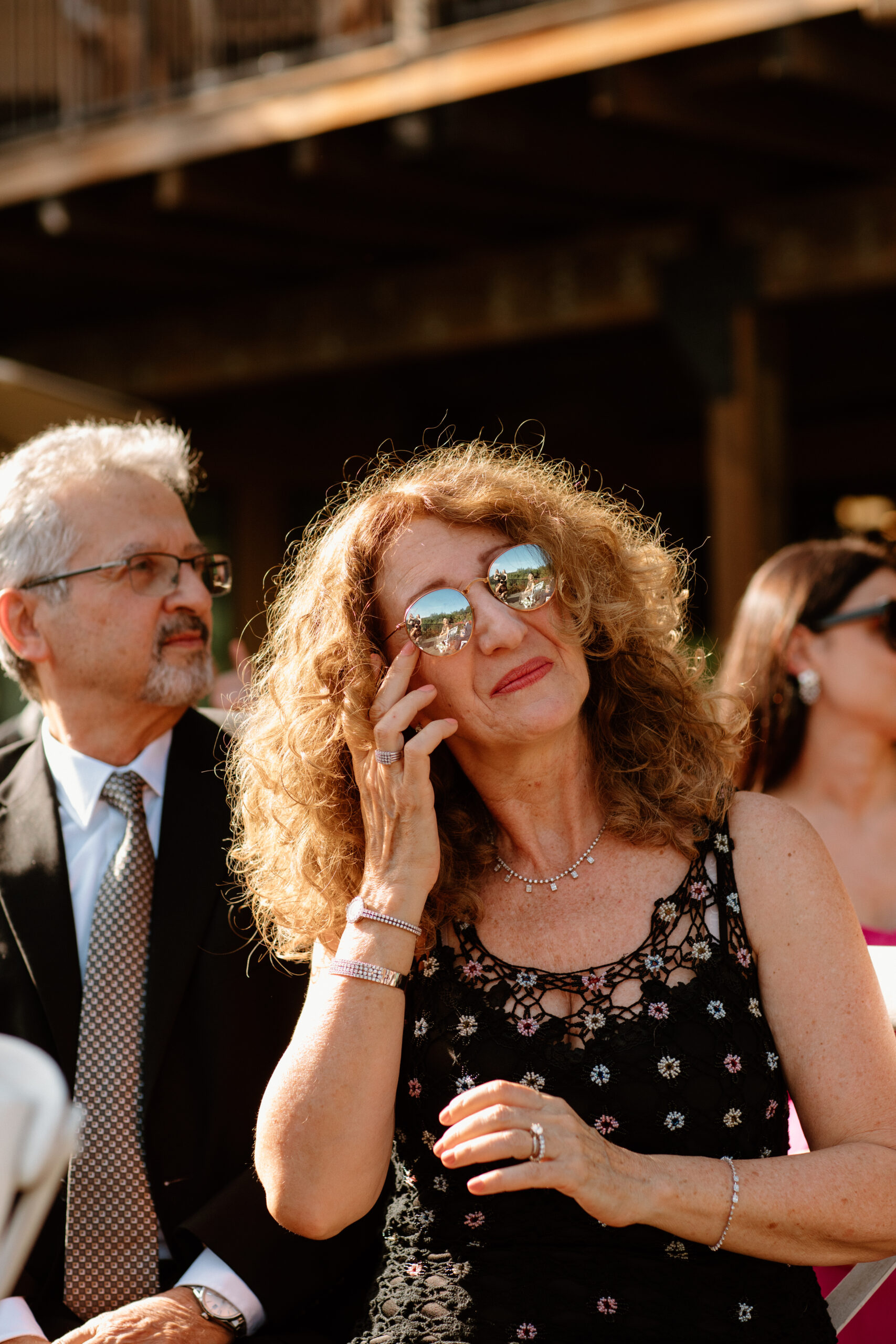 guests celebrate and show candid emotions during the dreamy California wedding