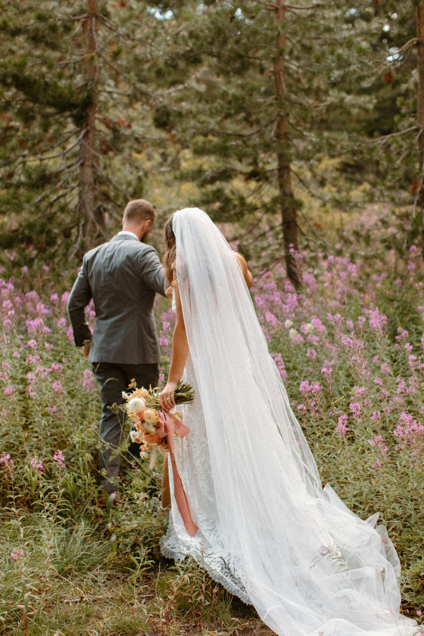 bride and groom pose together after stunning California wedding day