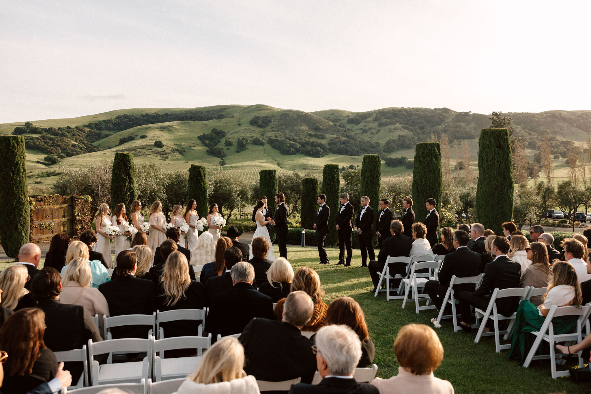 guests eagerly await as the ceremony takes place