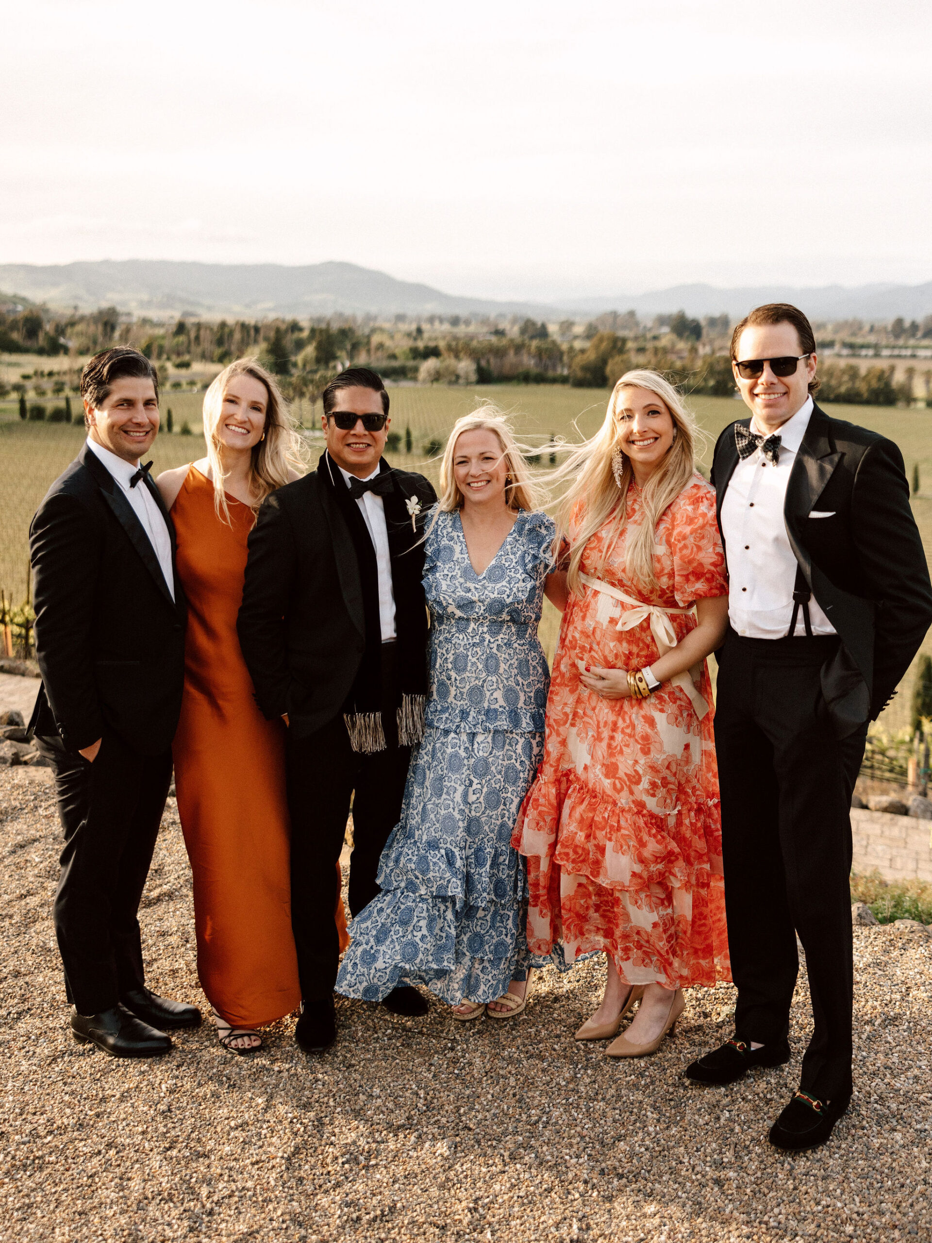 candid photos of the stunning California winery wedding reception