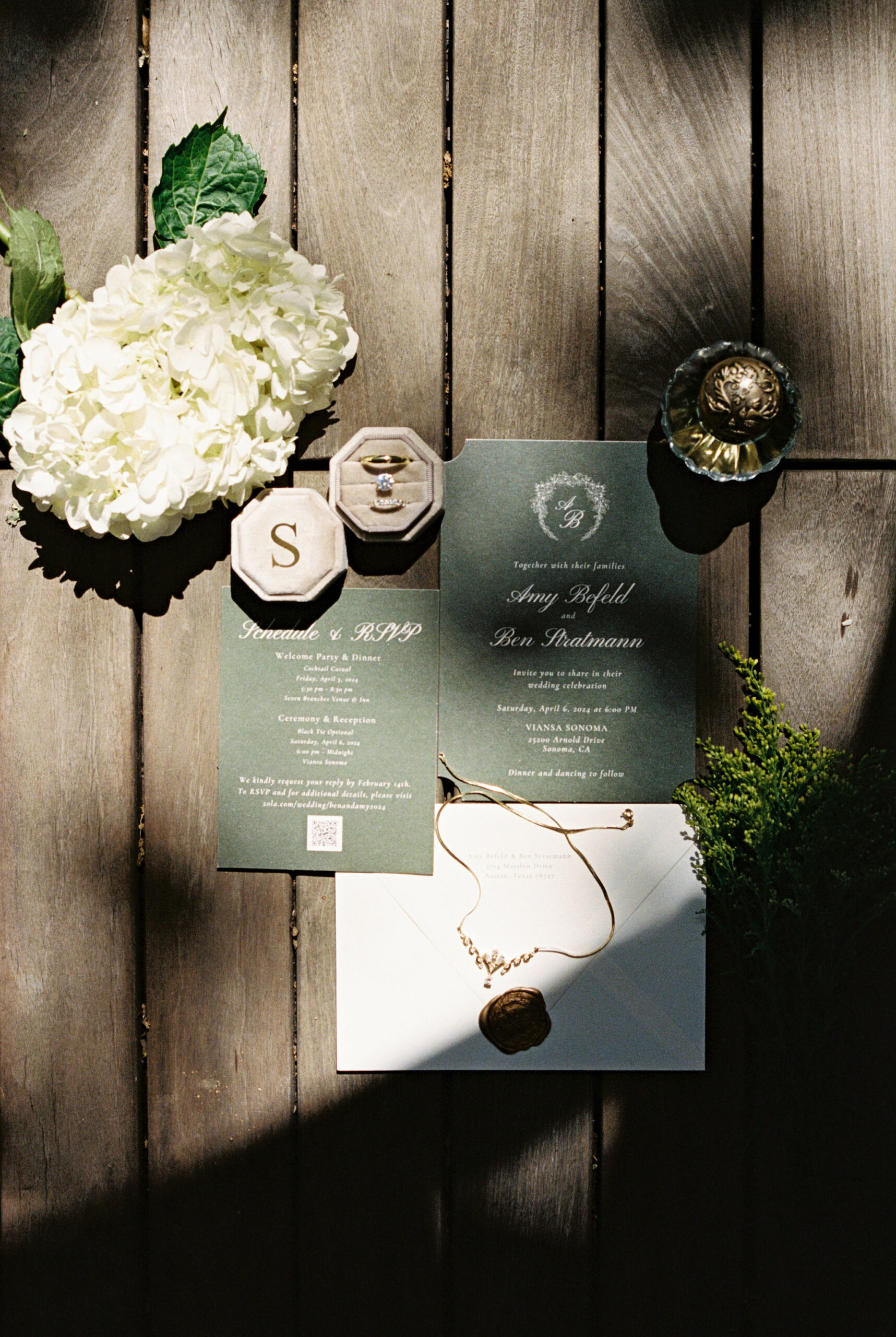 beautiful details of a stunning California winery wedding