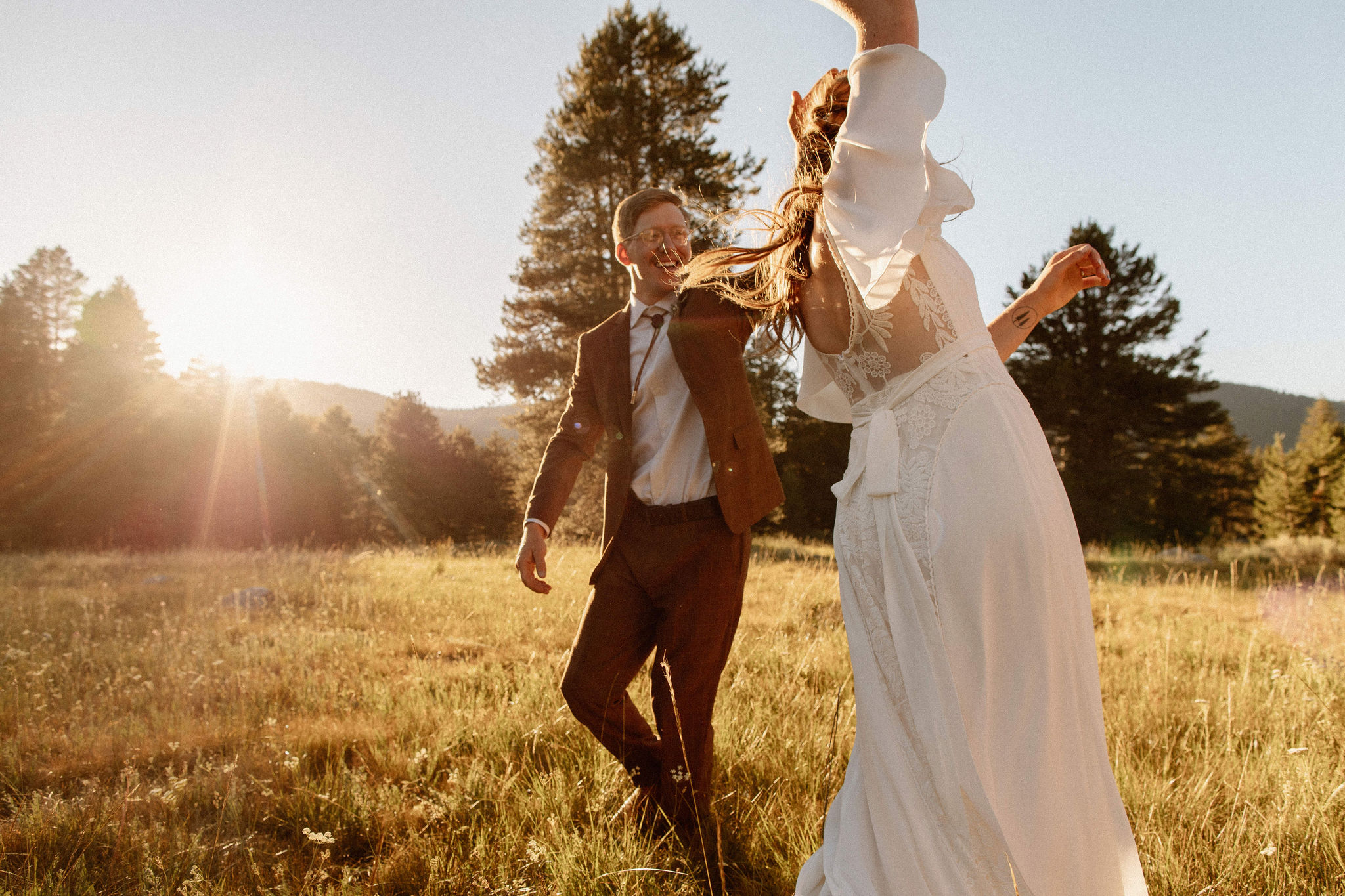 bride and groom pose together after stunning California wedding day