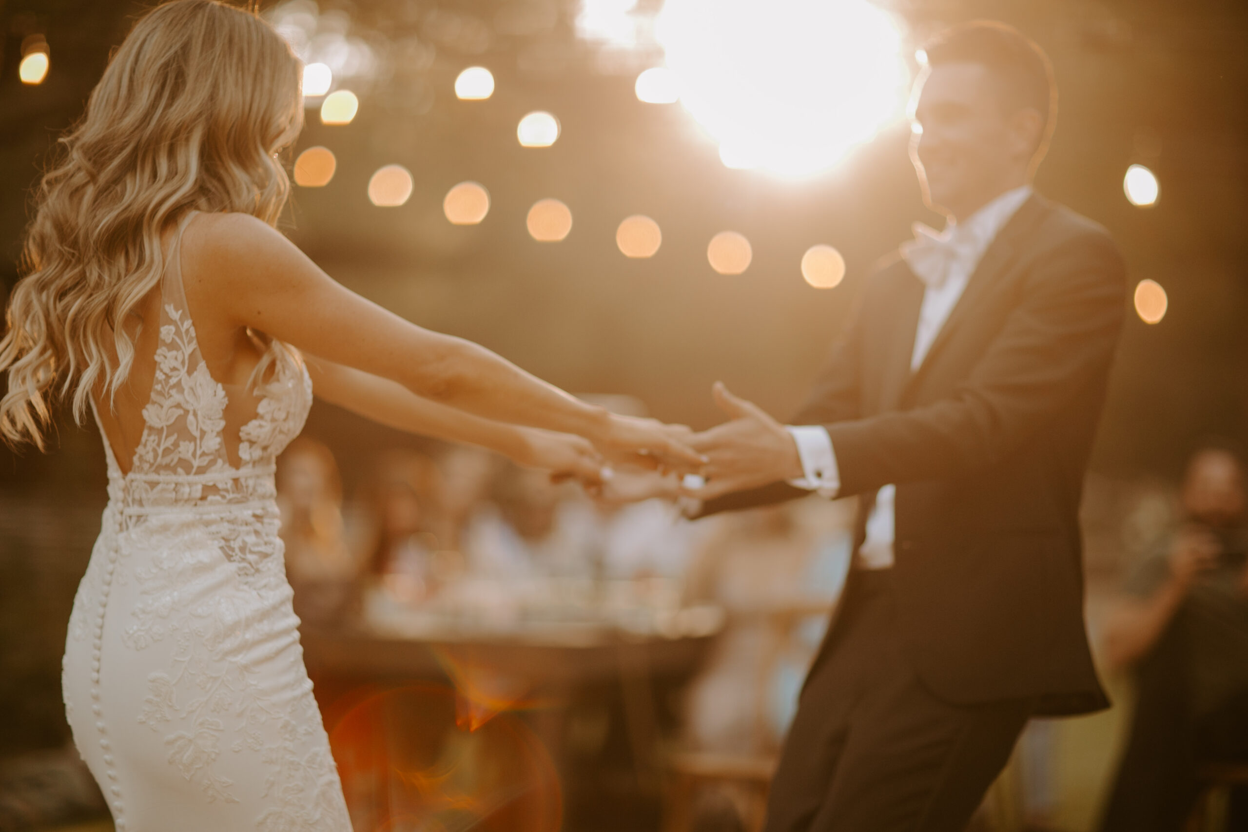 bride and groom pose together after stunning Lake Tahoe wedding