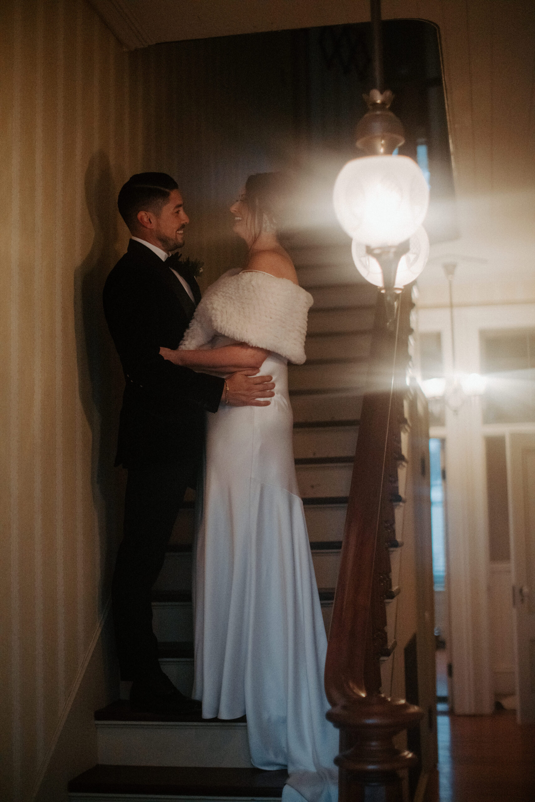 stunning bride and groom pose together after their dreamy Bay Area wedding day