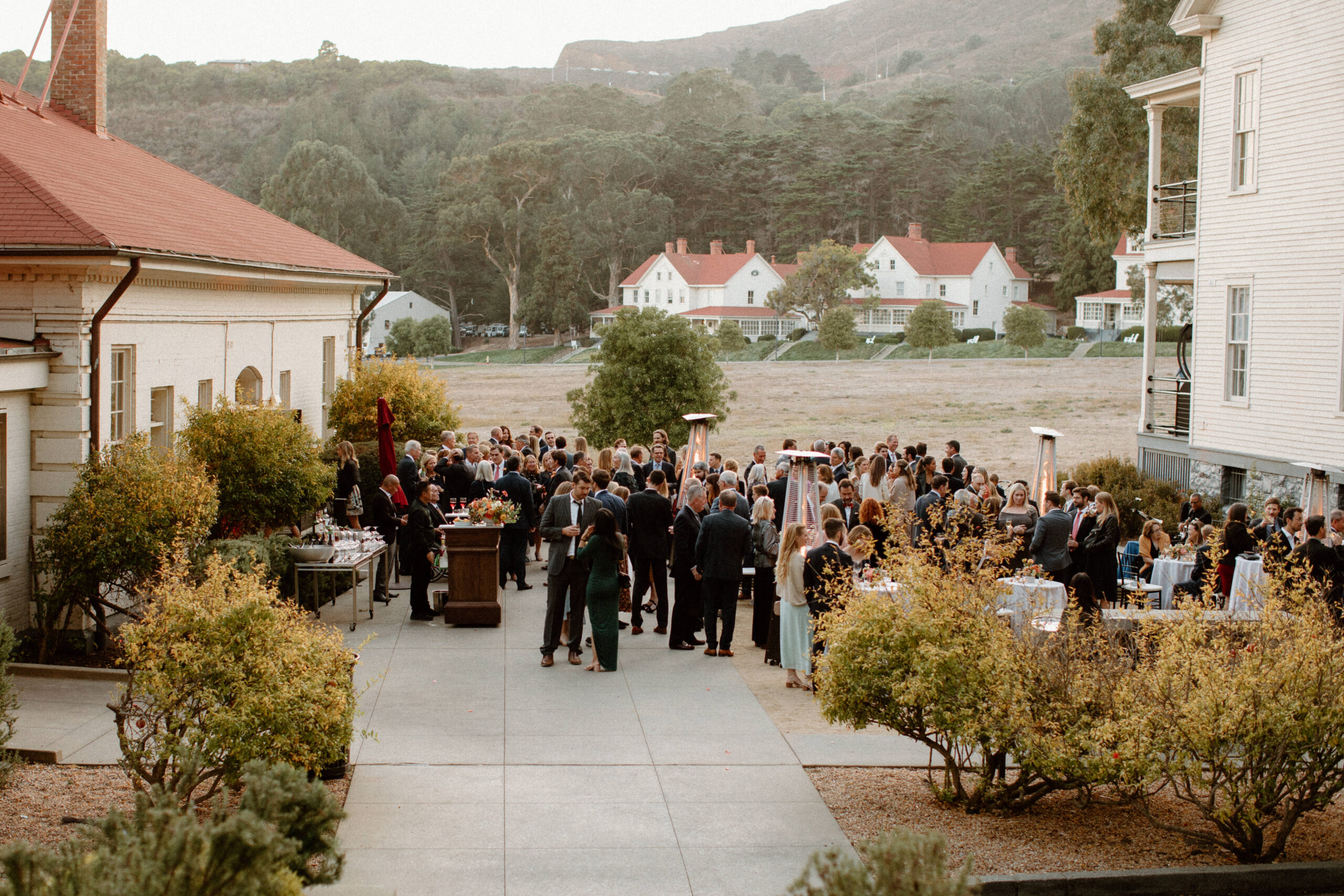 crowd celebrates a bay area wedding day