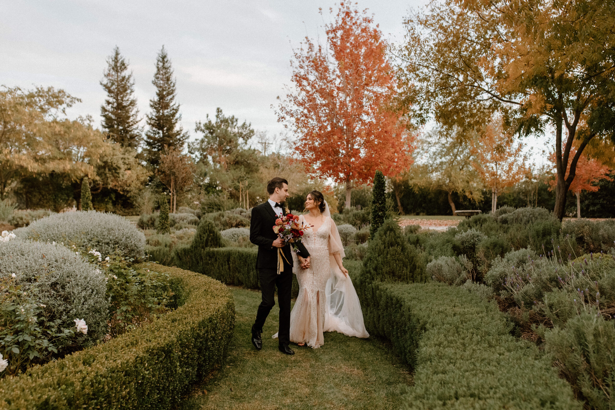 stunning bride and groom pose together after their dreamy Bay Area wedding day