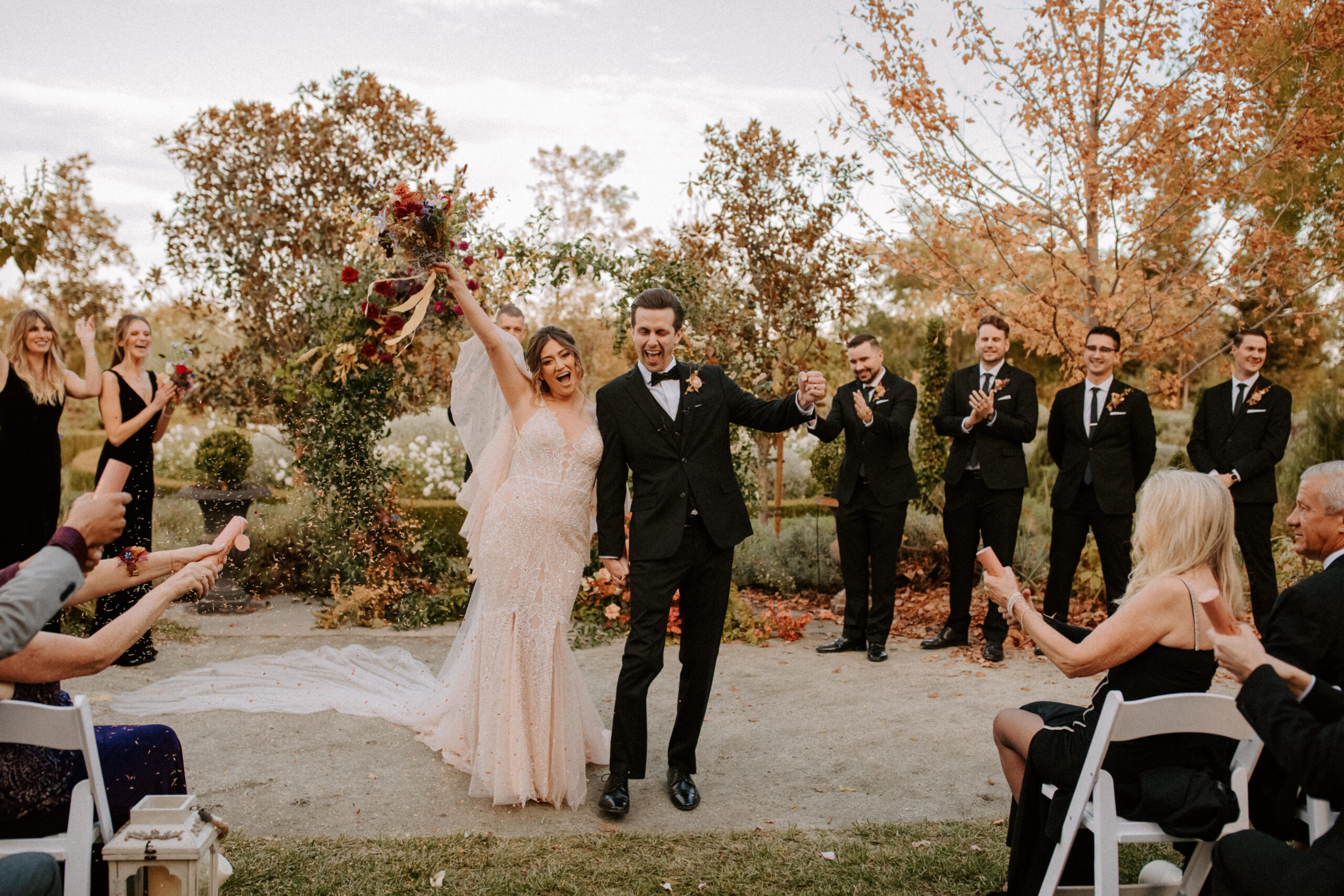 stunning bride and groom pose together after their dreamy Bay Area wedding day