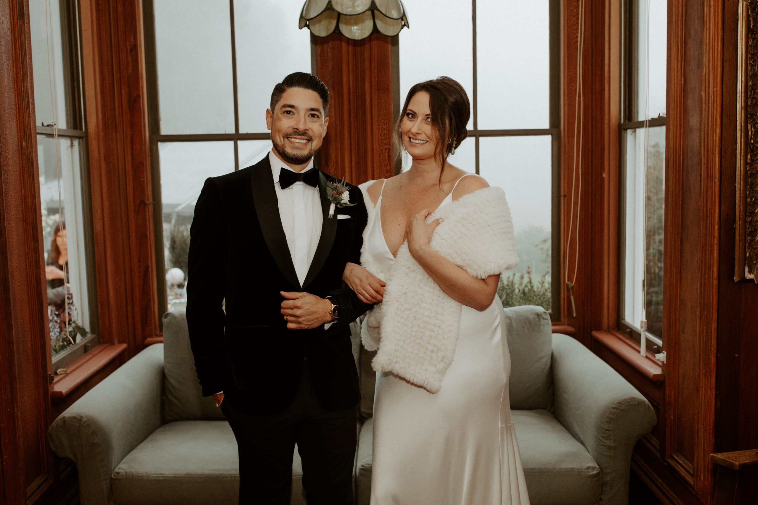 stunning bride and groom pose together after their dreamy Bay Area wedding day