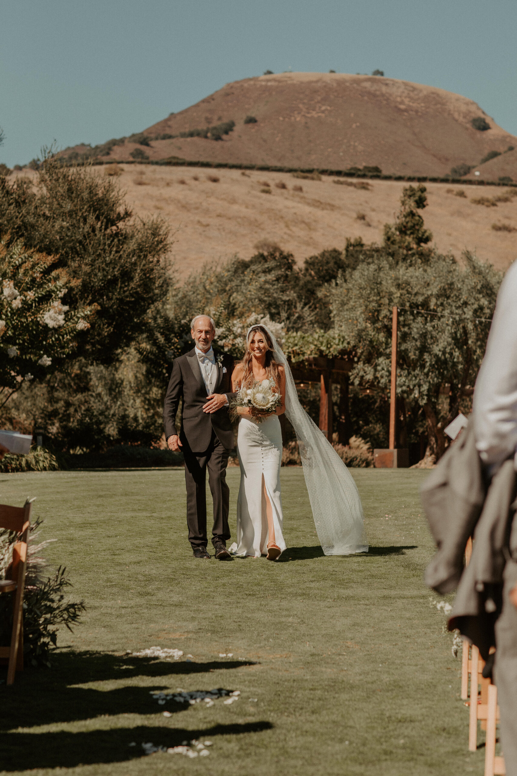 stunning bride and groom pose together after their dreamy Bay Area wedding day