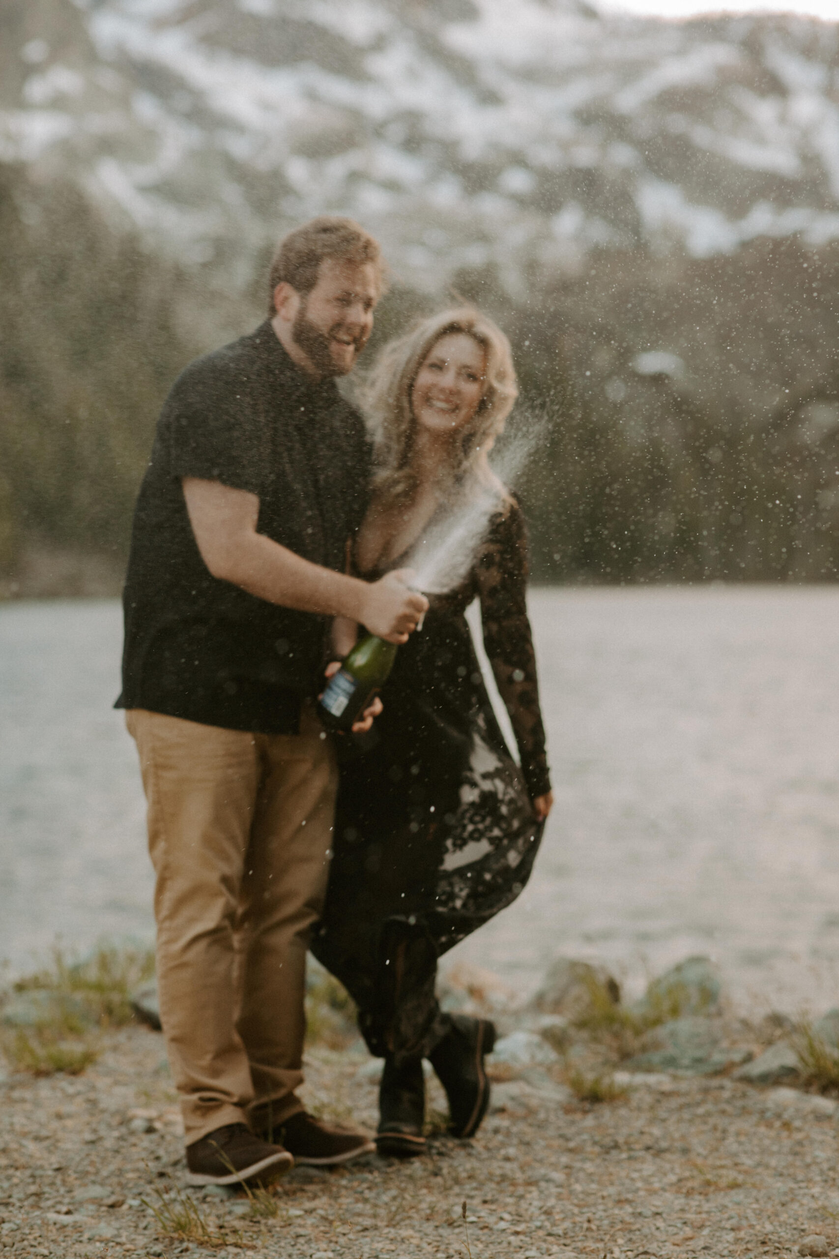 stunning coupe pose together during theri California engagement photos