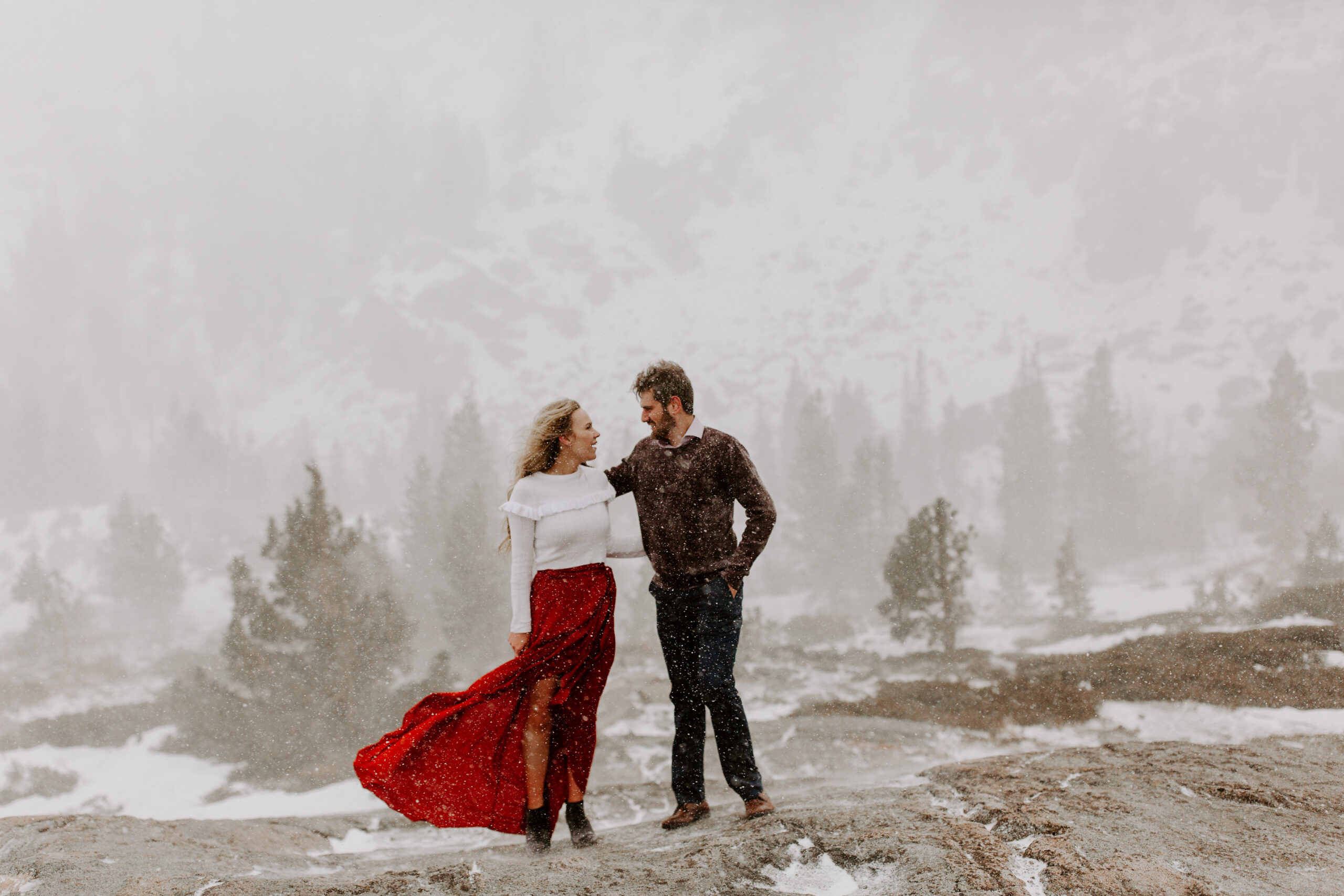 stunning coupe pose together during theri California engagement photos