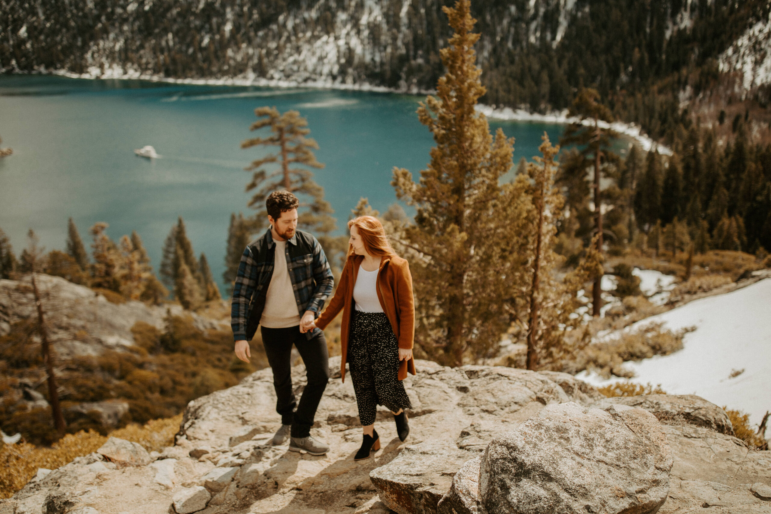 stunning coupe pose together during theri California engagement photos