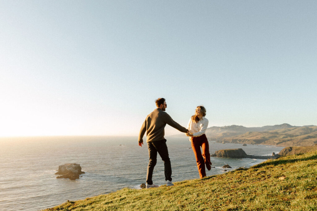 candid engagement photoshoot in California